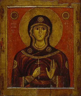 Novgorod School Gallery: Saint Juliana, Early 13th cen.. Artist: Russian icon