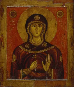 Novgorod School Prints: Saint Juliana, Early 13th cen Artist: Russian icon