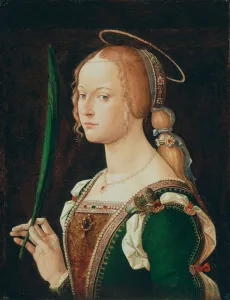 Bartolomeo Prints: Saint Justina of Padua, 1490s. Creator: Bartolomeo Montagna