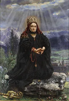 Matejko Prints: Saint Kinga of Poland, 1892. Artist: Matejko, Jan Alojzy (1838-1893)