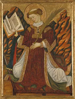 Christian Martyr Collection: Saint Lawrence, ca 1430. Artist: Zaortiga, Bonanat (active 15th century)