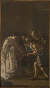 Saint Lawrence Prints: Saint Lawrence Distributing Alms, 1625-1626. Creator: Serodine; Giovanni (1594/1600-1630)