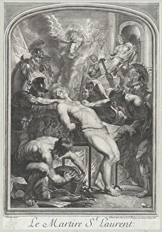 Burned Prints: Saint Lawrence at the Stake, ca. 1700-29. Creator: Anon