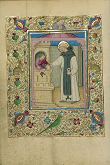 Setting Free Prints: Saint Leonard Liberating a Child from Prison; Book of Hours, about 1460. Creator: Unknown
