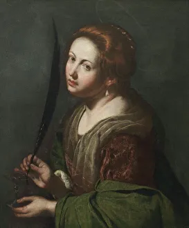 Holy Women Prints: Saint Lucia, 1636-1638. Creator: Gentileschi, Artemisia (1598-1653)