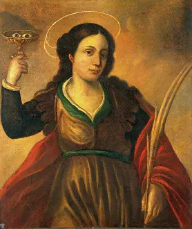 Sense Prints: Saint Lucy, c16th century. Creator: Unknown