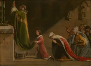 1837 Prints: Saint Ludmila and Saint Wenceslaus during the Mass, 1837