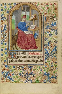 Sharpening Prints: Saint Luke; Book of Hours, about 1466-1470. Creator: Master of Jacques of Luxembourg