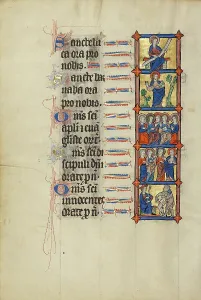 Luke St Prints: Saint Luke Enthroned: Saint Barnabas with a Book: Five Apostles Enthroned: Three