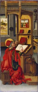 Saint Luke the Evangelist, 1478. Artist: Malesskircher, Gabriel (ca. 1425-1495)