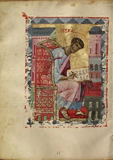 Verso Prints: Saint Luke; Gospel Book, early 13th century. Creator: Unknown