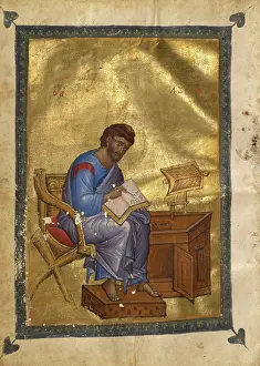 Apostle Prints: Saint Luke; Gospel Book, late 13th century. Creator: Unknown
