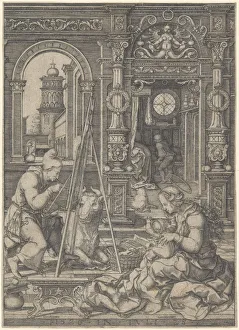 Dirck Collection: Saint Luke Painting the Virgin, 1526. Creator: Dirck Vellert