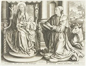 Saint Luke Prints: Saint Luke Painting the Virgin, n.d. Creator: Antoine Joseph Wiertz