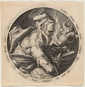 Luke St Prints: Saint Luke, plate three from The Four Evangelists, 1588. Creator: Jacques de Gheyn II