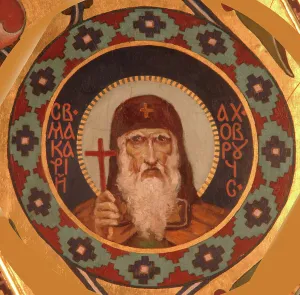 Viktor Mikhaylovich 1848 1926 Prints: Saint Macarius of Unzha, 1885-1896. Artist: Vasnetsov, Viktor Mikhaylovich (1848-1926)