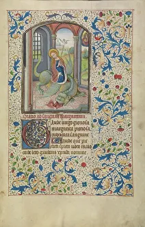 Vrelant Guillaume Prints: Saint Margaret; Arenberg Hours, early 1460s. Creator: Willem Vrelant