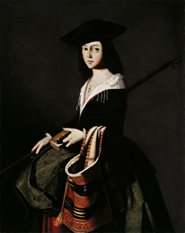 Margaret The Virgin Prints: Saint Margaret. Artist: Zurbaran, Francisco, de (1598-1664)