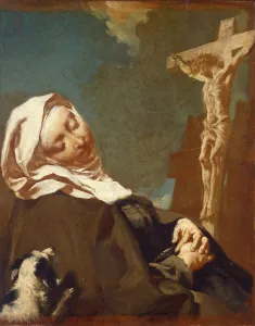 Franciscan Prints: Saint Margaret of Cortona, 1737. Creator: Giovanni Battista Piazzetta