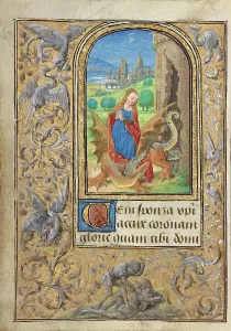 Appearing Prints: Saint Margaret; Prayer Book of Charles the Bold, 1469. Creator: Lieven van Lathem