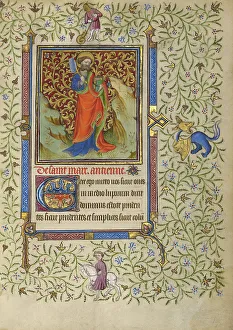 Saint Mark Prints: Saint Mark; Book of Hours, about 1410. Creator: Unknown