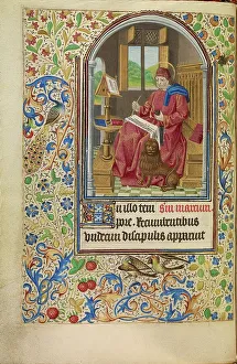 Saint Mark Prints: Saint Mark; Book of Hours, about 1466-1470. Creator: Master of Jacques of Luxembourg