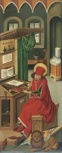 Saint Mark Prints: Saint Mark the Evangelist, 1478. Artist: Malesskircher, Gabriel (ca. 1425-1495)