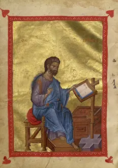 Apostle Prints: Saint Mark; Gospel Book, late 13th century. Creator: Unknown