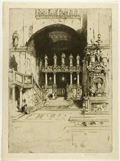 Dy Cameron Prints: Saint Mark's, No. 3, 1900. Creator: David Young Cameron