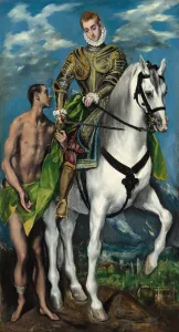 Domenikos Theotokopoulos Prints: Saint Martin and the Beggar, 1597 / 1599. Creator: El Greco