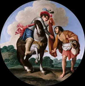 Saint Martin and a beggar, c. 1608-1610. Artist: Saraceni, Carlo (1579-1620)