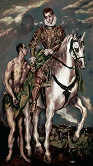 Saint Martin and the Beggar, painting by El Greco, between 1604-1614 Saint Martin and the Beggar, painting by El Greco, between 1604-1614