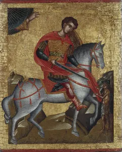 Anchorite Collection: Saint Martin, c. 1500. Creator: Greek icon
