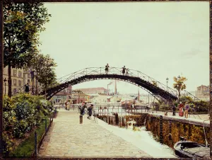 Canal St Martin Prints: The Saint-Martin canal, c1900. Creator: Marie-Francois Firmin