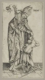 Pastoral Staff Prints: Saint Martin. n. d. Creator: Israhel van Meckenem