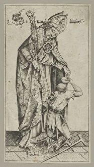 Mitre Collection: Saint Martin, .n.d. Creator: Israhel van Meckenem