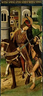 Martin Prints: Saint Martin Sharing his Cloak, c1498