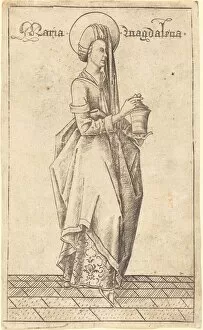Mary Magdalen Collection: Saint Mary Magdalene, c. 1470. Creator: Israhel van Meckenem