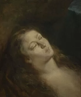 Mary Of Magdala Gallery: Saint Mary Magdalene in the desert, 1845. Creator: Delacroix, Eugene (1798-1863)