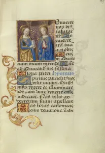 Saint Mary Magdalene and the Virgin; Poncher Hours, about 1500. Creator: Master of the Chronique Scandaleuse