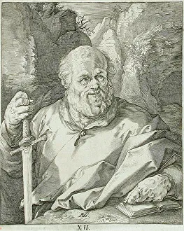 Henry Goltzius Prints: Saint Mathias, 1589. Creator: Hendrik Goltzius