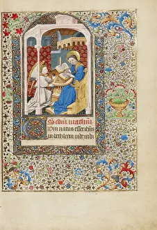 Scrutoire Prints: Saint Matthew; Book of Hours, about 1440-1450. Creator: Workshop of the Bedford Master