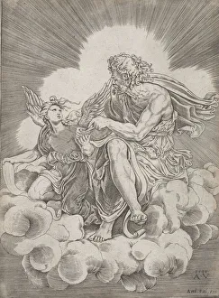 Holy Prints: Saint Matthew, dated 1518. Creator: Agostino Veneziano