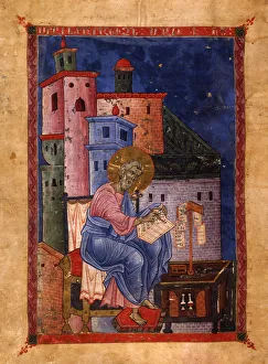 Saint Matthew the Evangelist (Manuscript illumination from the Matenadaran Gospel), 1270