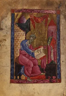 Saint Matthew the Evangelist (Manuscript illumination from the Matenadaran Gospel), 1237