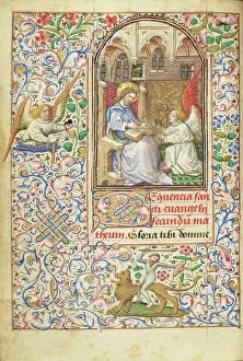 Intricately Prints: Saint Matthew; Hours of Simon de Varie, 1455. Creator: Dunois Master