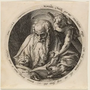 Matthew The Apostle Prints: Saint Matthew, plate one from The Four Evangelists, 1588. Creator: Jacques de Gheyn II