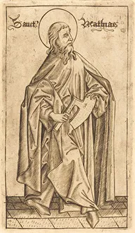 Saint Matthias (?), c. 1470/1480. Creator: Israhel van Meckenem Saint Matthias (?), c. 1470/1480. Creator: Israhel van Meckenem