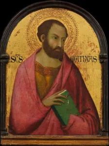 Di Martini Simone Prints: Saint Matthias, ca. 1317-19. Creator: Workshop of Simone Martini
