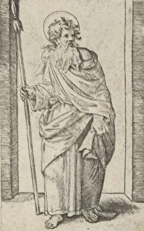St Matthias Prints: Saint Matthias, ca. 1500-1534. Creator: Marcantonio Raimondi